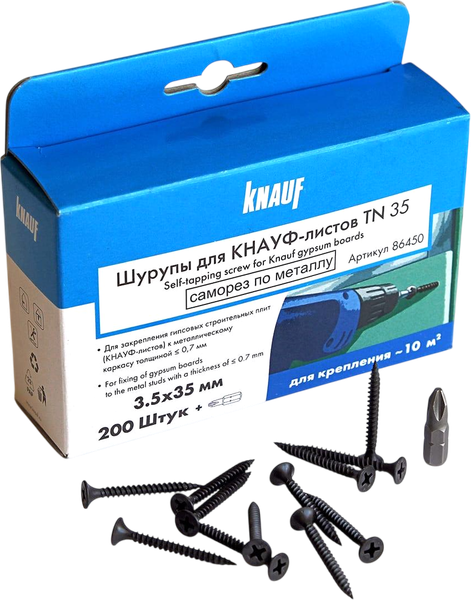 Изображение товара Саморез Knauf TN 3.5х35мм / 86450 (200шт)