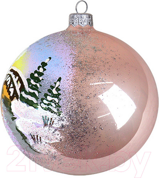 Изображение товара Шар новогодний Декарт Мостик 8Ш0080 (10см, розовый)