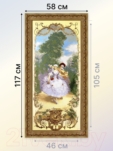 Изображение товара Гобелен Декарт Уроки танца 8Л3786 (в раме)