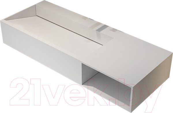 Изображение товара Тумба с умывальником Abber Stein AS2640-1.2 R (подвесной, белый матовый)