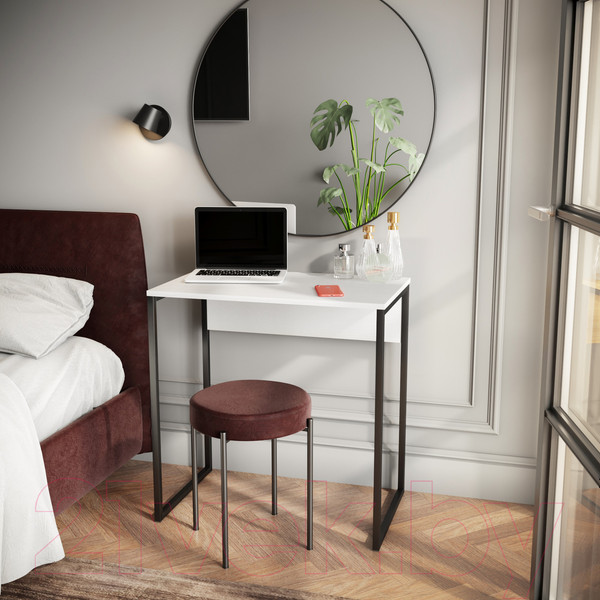 Изображение товара Письменный стол Soma СПМ-5 Metal (белый/черный)