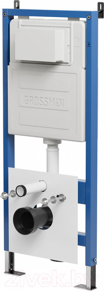 Изображение товара Инсталляция для унитаза Grossman 900.K31.01.000 + 700.K31.02.210.210 (с кнопкой смыва, черный матовый)