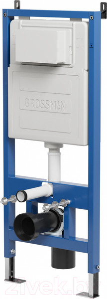 Изображение товара Инсталляция для унитаза Grossman 900.K31.01.000 + 700.K31.02.210.210 (с кнопкой смыва, черный матовый)