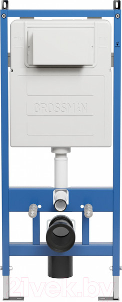 Изображение товара Инсталляция для унитаза Grossman 900.K31.01.000 + 700.K31.02.210.210 (с кнопкой смыва, черный матовый)