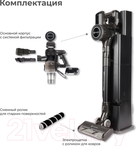 Изображение товара Вертикальный пылесос Evolution Smart DS2511 (с базой самоочистки)