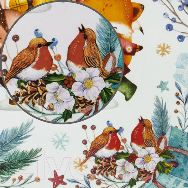 Изображение товара Набор наклеек на окно Золотая сказка Веселые зверята / 591924