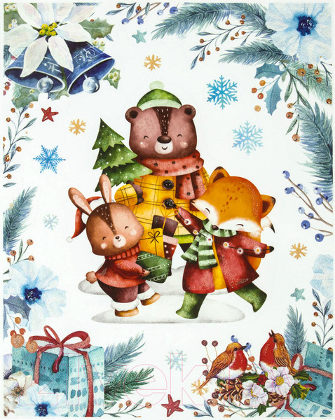 Изображение товара Набор наклеек на окно Золотая сказка Веселые зверята / 591924