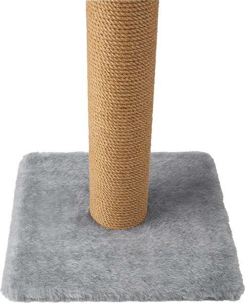 Изображение товара Когтеточка Leader Toys Столбик с квадратной платформой с кошачьей мятой / МТ14024 (серый)