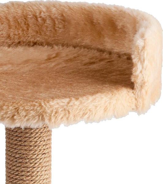 Изображение товара Лежанка-когтеточка Leader Toys Круг с квадратной платформой с кошачьей мятой / МТ14030 (коричневый)