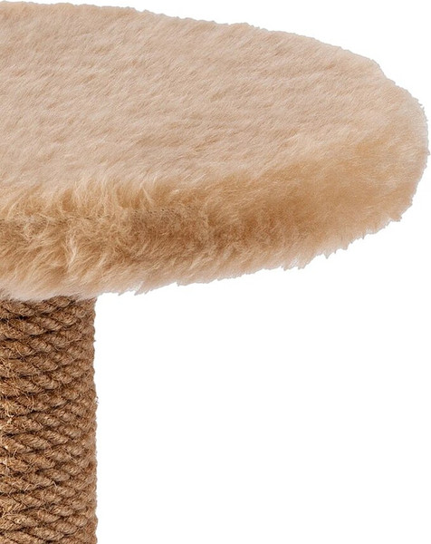 Изображение товара Лежанка-когтеточка Leader Toys Круг с круглой платформой с кошачьей мятой / МТ14031 (коричневый)