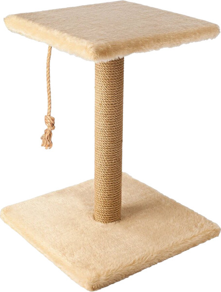 Изображение товара Лежанка-когтеточка Leader Toys Квадрат с квадратной платформой с кошачьей мятой / МТ14032 (коричневый)