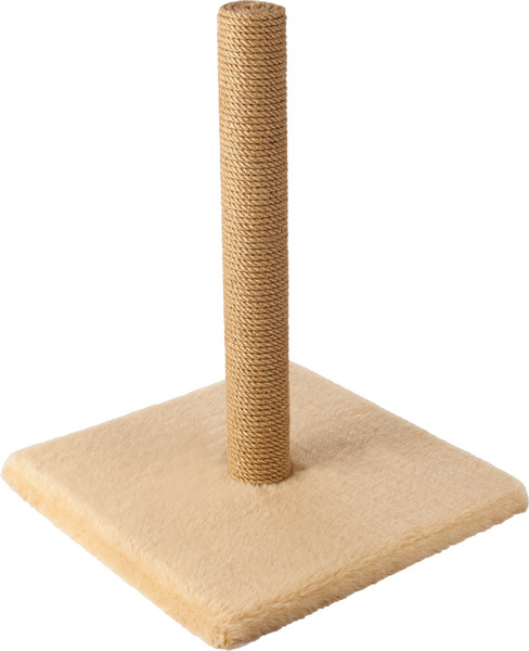 Изображение товара Когтеточка Leader Toys Столбик с квадратной платформой с кошачьей мятой / МТ14033 (коричневый)