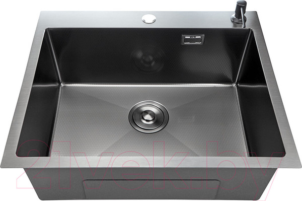 Изображение товара Мойка кухонная STELLAR Decor S7050NB-D (нано черный)