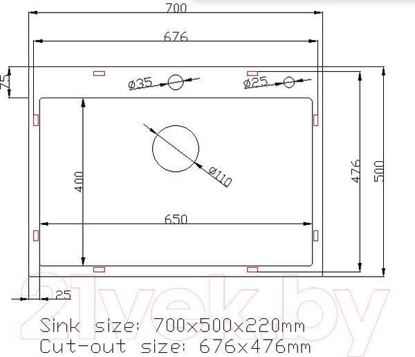 Изображение товара Мойка кухонная STELLAR Decor S7050NB-D (нано черный)
