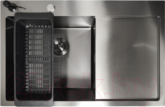 Изображение товара Мойка кухонная STELLAR Decor S6550NB-L-D (нано черный)