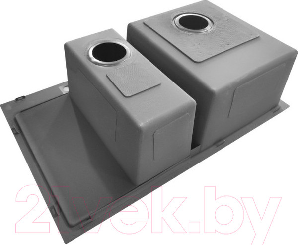 Изображение товара Мойка кухонная STELLAR Decor S7850NB-2L-D (нано черный)