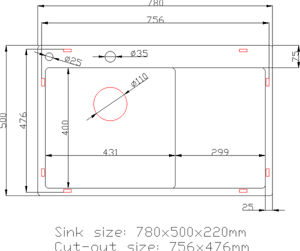 Изображение товара Мойка кухонная STELLAR Decor S7850S-L-D (сатин)