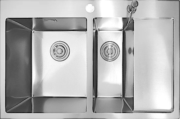 Изображение товара Мойка кухонная STELLAR Decor S7850S-2L-D (сатин)