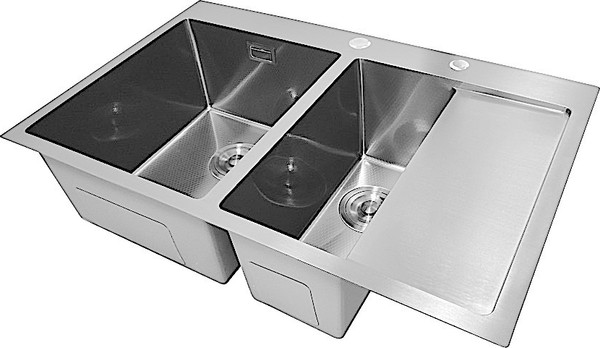Изображение товара Мойка кухонная STELLAR Decor S7850S-2L-D (сатин)