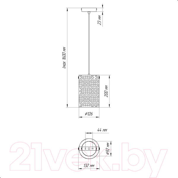Изображение товара Потолочный светильник Элетех Амина 211 НСБ 01-60-187 Е27 / 1005405254 (белый муар)