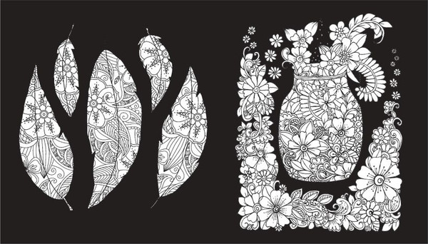 Изображение товара Раскраска-антистресс Эксмо Чарующие цветы. Раскраска на черном фоне