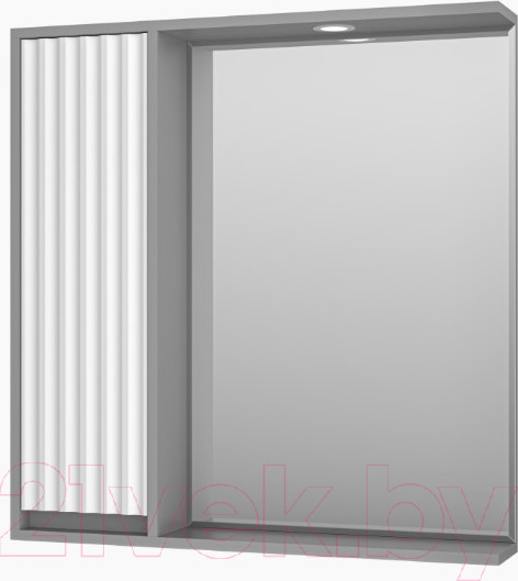 Изображение товара Шкаф с зеркалом для ванной Brevita Balaton 80 L / BAL-04080-01-01Л (серый)