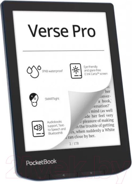 Изображение товара Электронная книга PocketBook A4 634 Verse Pro / PB634-A-CIS (лазурный)