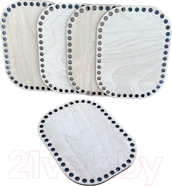 Изображение товара Набор заготовок для творчества ОМурМебель Донышко для вязания Квадратное 20x15см (5шт)