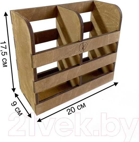 Изображение товара Органайзер для столовых приборов ОМурМебель 2 отделения (коричневый)