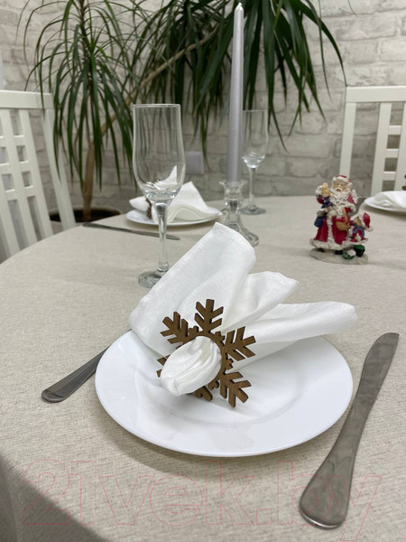 Изображение товара Набор колец для салфеток ОМурМебель Снежинки (12шт)