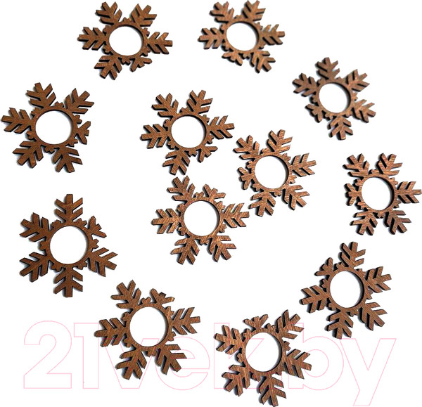 Изображение товара Набор колец для салфеток ОМурМебель Снежинки (12шт)