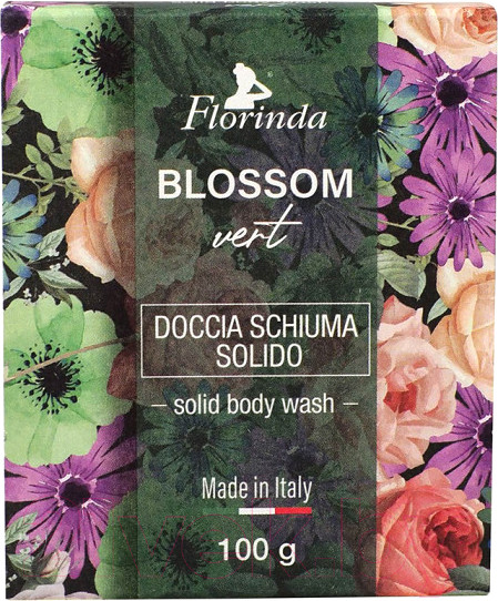 Изображение товара Гель для душа Florinda Твердый Зеленые цветы (100г)