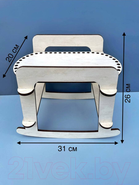 Изображение товара Аксессуар для пупса ОМурМебель Качалка для люльки с донышком 31x20x26