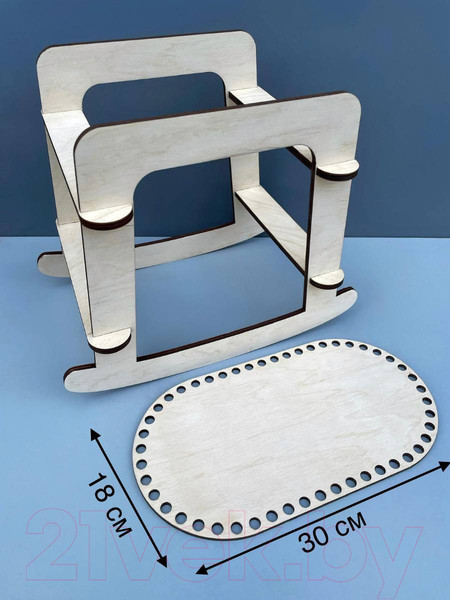 Изображение товара Аксессуар для пупса ОМурМебель Качалка для люльки с донышком 31x20x26