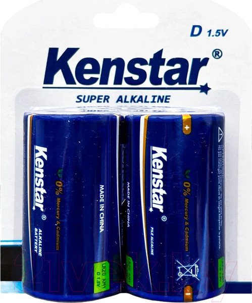 Изображение товара Комплект батареек Kenstar LR20/D BL-2 / KS-LR20-BK2