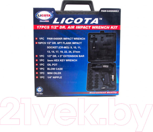 Изображение товара Пневмогайковерт Licota PAW-04006RK2