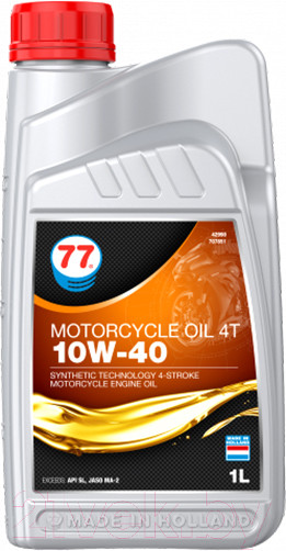 Изображение товара Моторное масло 77 Lubricants Motorcycle Oil 4T 10W-40 / 707851 (1л)