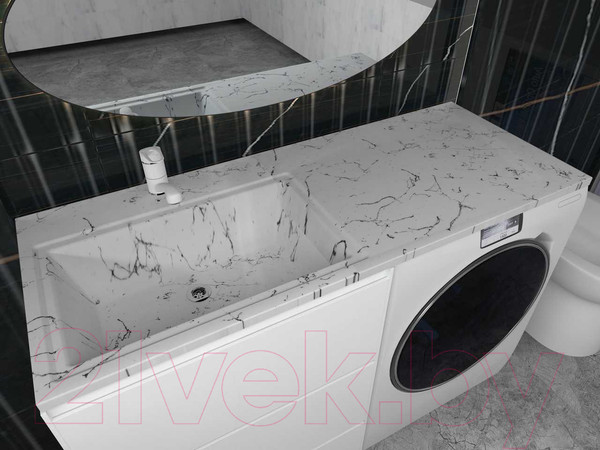 Изображение товара Умывальник Marko Марсал 110 L (белый мрамор)