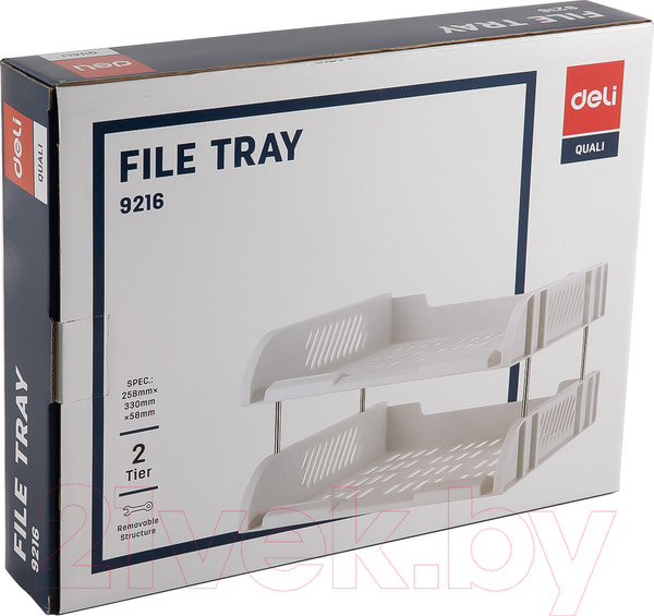 Изображение товара Лоток для бумаг Deli Quali / 9216 (серый)