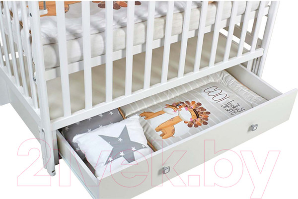 Изображение товара Детская кроватка Фея 328-01 / 0003162-04 (белый)