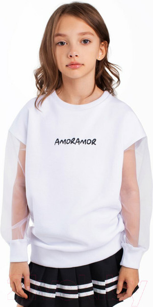 Изображение товара Свитшот детский Amarobaby Crystal / AB-OD23-C28/00-128 (белый, р.128)