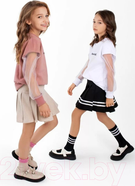 Изображение товара Свитшот детский Amarobaby Crystal / AB-OD23-C28/00-128 (белый, р.128)