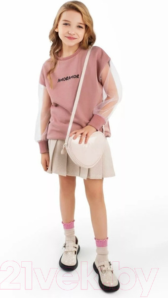 Изображение товара Свитшот детский Amarobaby Crystal / AB-OD23-C28/27-134 (пудровый, р.134)