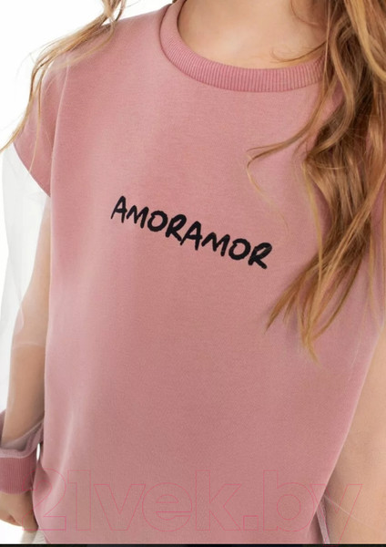 Изображение товара Свитшот детский Amarobaby Crystal / AB-OD23-C28/27-134 (пудровый, р.134)