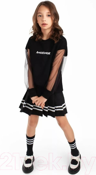 Изображение товара Свитшот детский Amarobaby Crystal / AB-OD23-C28/09-134 (черный, р.134)