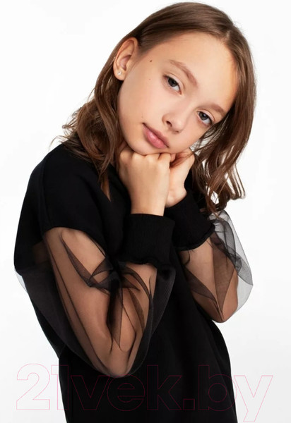 Изображение товара Свитшот детский Amarobaby Crystal / AB-OD23-C28/09-134 (черный, р.134)