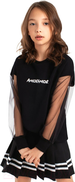 Изображение товара Свитшот детский Amarobaby Crystal / AB-OD23-C28/09-134 (черный, р.134)