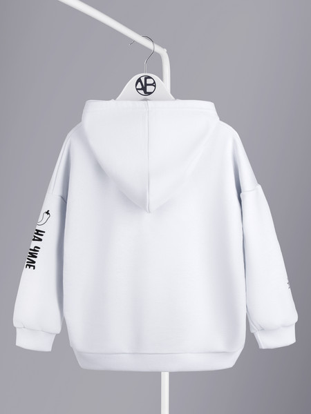 Изображение товара Худи детское Amarobaby Slang / AB-OD23-28S/00-128 (белый, р.128)