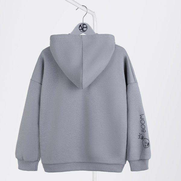 Изображение товара Худи детское Amarobaby Slang / AB-OD23-28S/11-128 (серый, р.128)