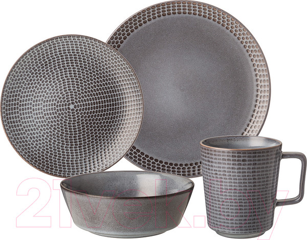Изображение товара Набор столовой посуды Bronco Graphite / 445-119
